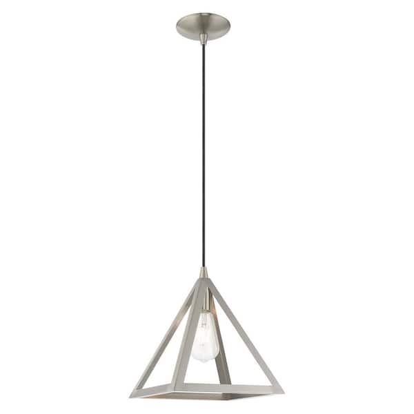 AVIANCE LIGHTING Carlton 1-Light Brushed Nickel Island Mini Pendant