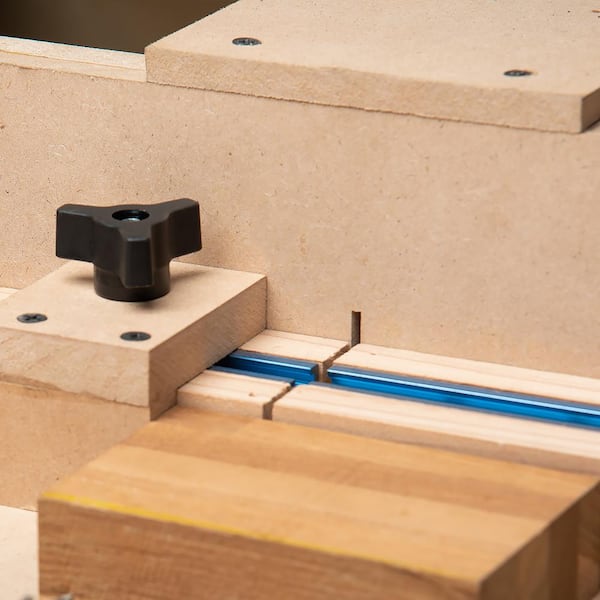 7/16 in. Dia x 3/16 in. H x 1/4 in. Shank Carbide Tipped T Slot Router Bit (1PK) w/ 1/4 in.-20 T-Track Knobs Kit (10PK)