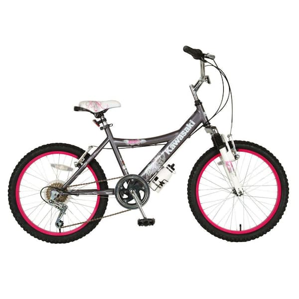 Kawasaki Kid's Bike, 20 in. Wheels, 12 in. Frame, Girl's Bike in Grey