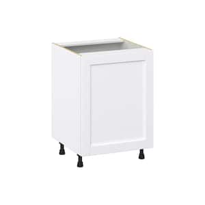 Mancos Bright White Shaker Assembled Sink Base Kitchen Cabinet with 2 Doors (24 in. W X 34.5 in. H X 24 in. D)