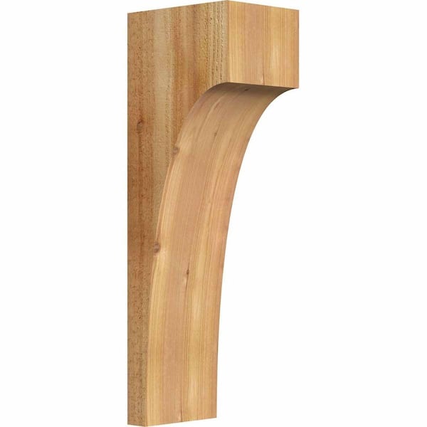 Ekena Millwork 6 in. x 8 in. x 24 in. Western Red Cedar Huntington Rough Sawn Corbel
