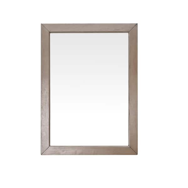 Avanity Everette 24 in. W x 32 in. H Rectangular Wood Framed Wall Bathroom Vanity Mirror in Gray Oak