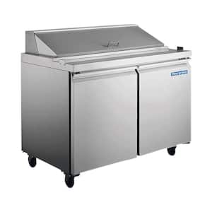 9.5 cu. ft. Prep Table Commercial Refrigerator in Stainless Steel