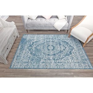 Rugs America Blue Frost 2 ft. x 8 ft. Indoor Area Rug