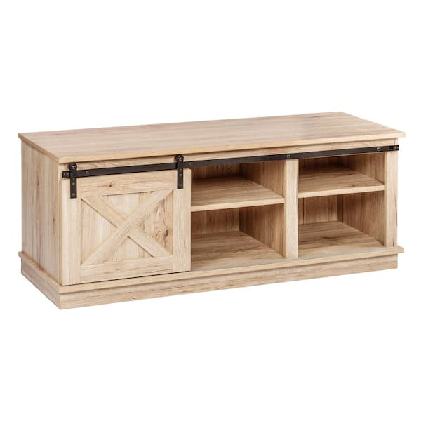 Saracina Home Modern Farmhouse Barn Door TV Stand For TVs, 54 OFF