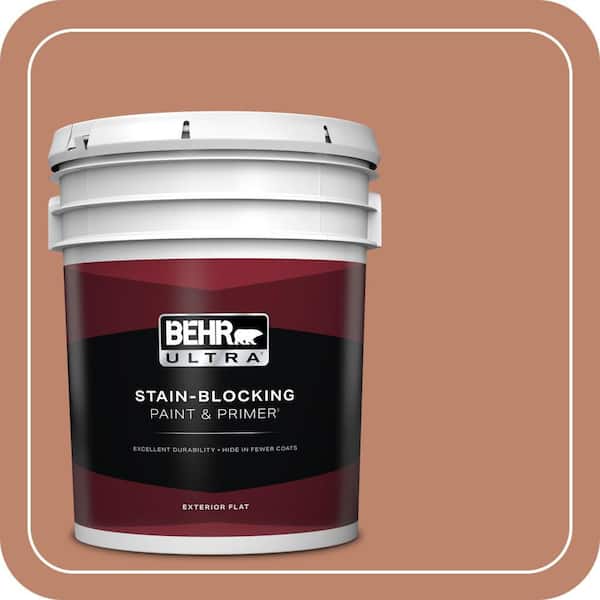 BEHR ULTRA 5 gal. #QE-03 Clay Ground Flat Exterior Paint & Primer