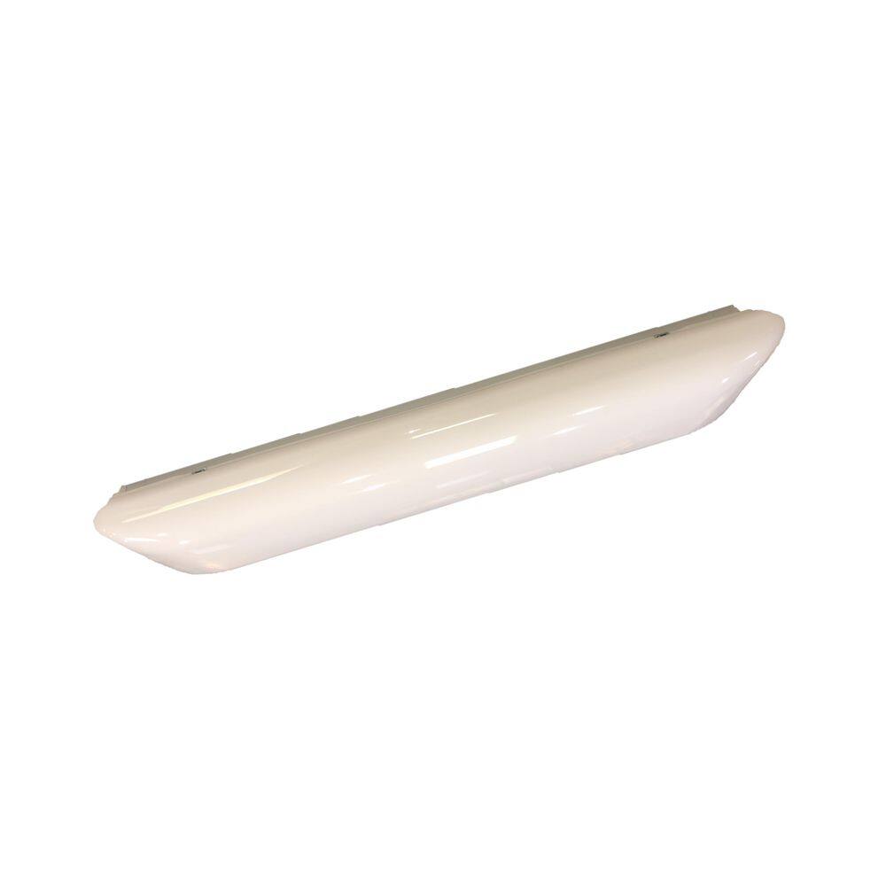 Fluorescent Puff Fixture 4 ft. four-Light White Finish Flush Mount