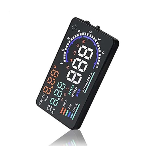 5.5 in. HUD Head Display with Windshield Screen Projector in Black (1-Pack)