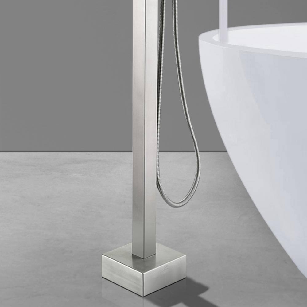 PENGFANG WORLDWIDE LLC P016BNTF Single Handle Floor Mounted Tub Faucet with Handshower