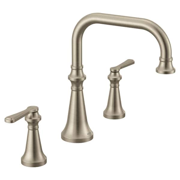 MOEN Colinet 2-Handle Deck-Mount Roman Tub Faucet Trim with Lever Handle in Brushed Nickel