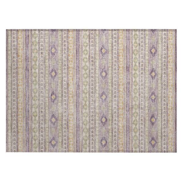 Chantille Machine Washable Indoor/Outdoor Abstract ACN3124 Lavender 2 ft. x 3 ft. Accent Rug