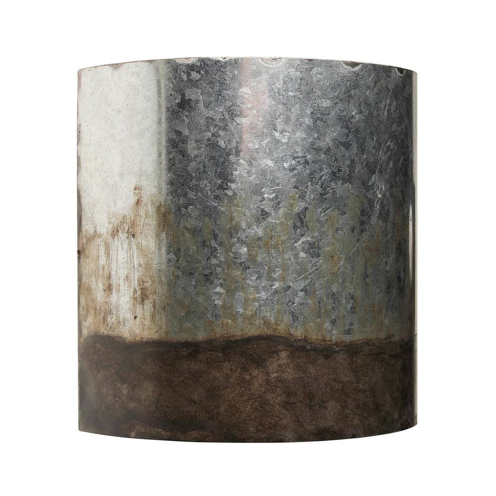 Ombre Galvanized 10" Dimmable Steel Sconce