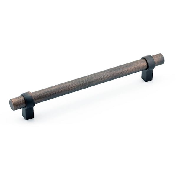Richelieu Hardware Greenwich Collection 6 5/16 in. (160 mm) Brushed Oil-Rubbed Bronze Modern Cabinet Bar Pull
