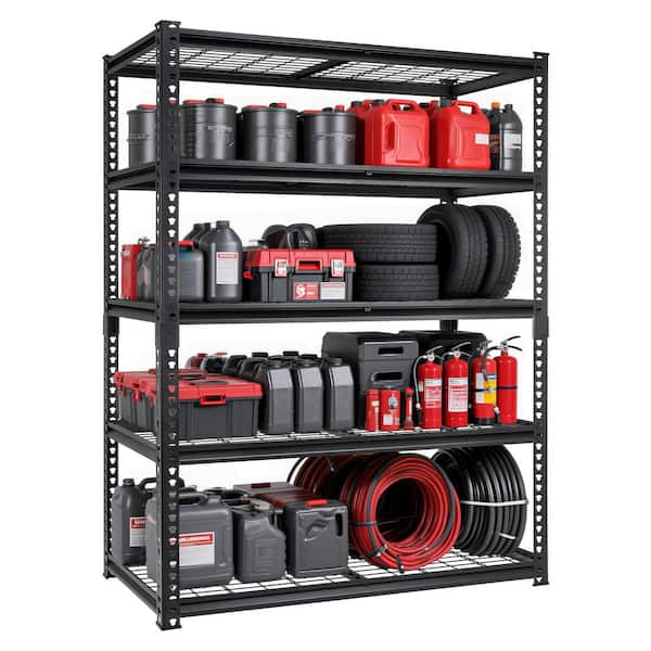 Siavonce Garage Storage Rack, 6-Story Metal Shelves, Adjustable