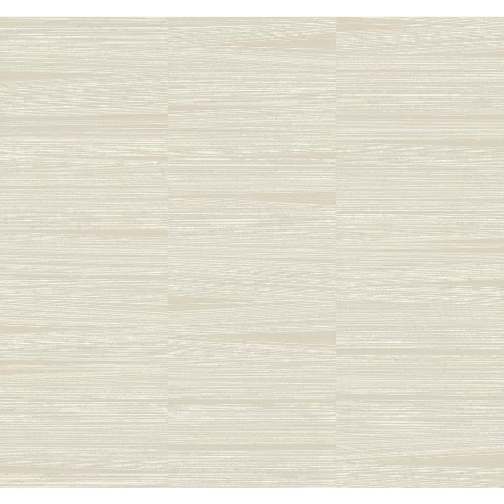 Beige Line Stripe Metallic Non-pasted Non-Woven Paper Wallpaper