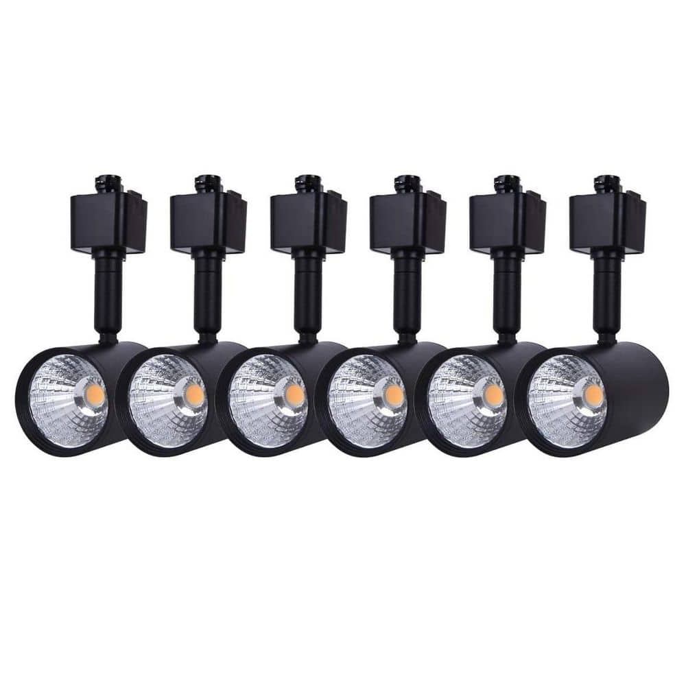 Black Integrated LED Linear Track Cylinder Lighting Heads Compatible with H