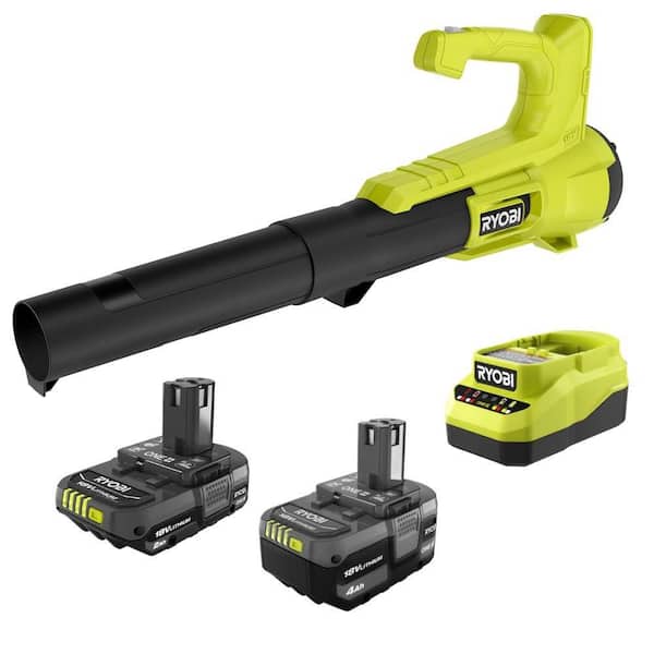 ONE+ 18V Lithium-Ion Starter Kit with 2.0 Ah Battery, 4.0 Ah Battery, Charger and ONE+ 250 CFM Cordless Leaf Blower