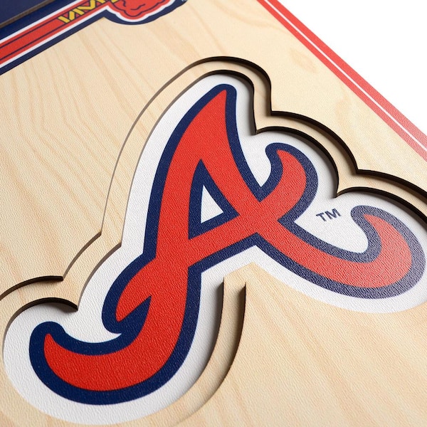 MLB Atlanta Braves Wooden 8 in. x 32 in. 3D Stadium Banner-SunTrust Park