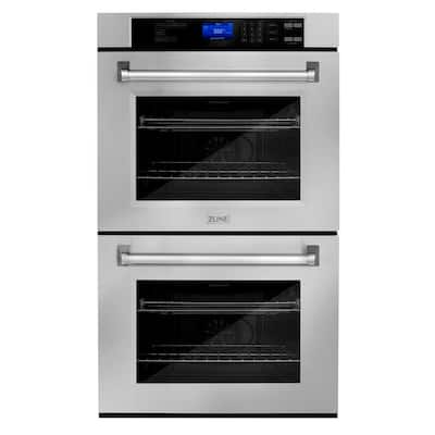 30" Professional Double Electric Wall Oven with Self-Cleaning in Stainless Steel