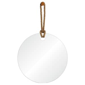 Large Round Beveled Glass Mirror (51 in. H x 32 in. W)