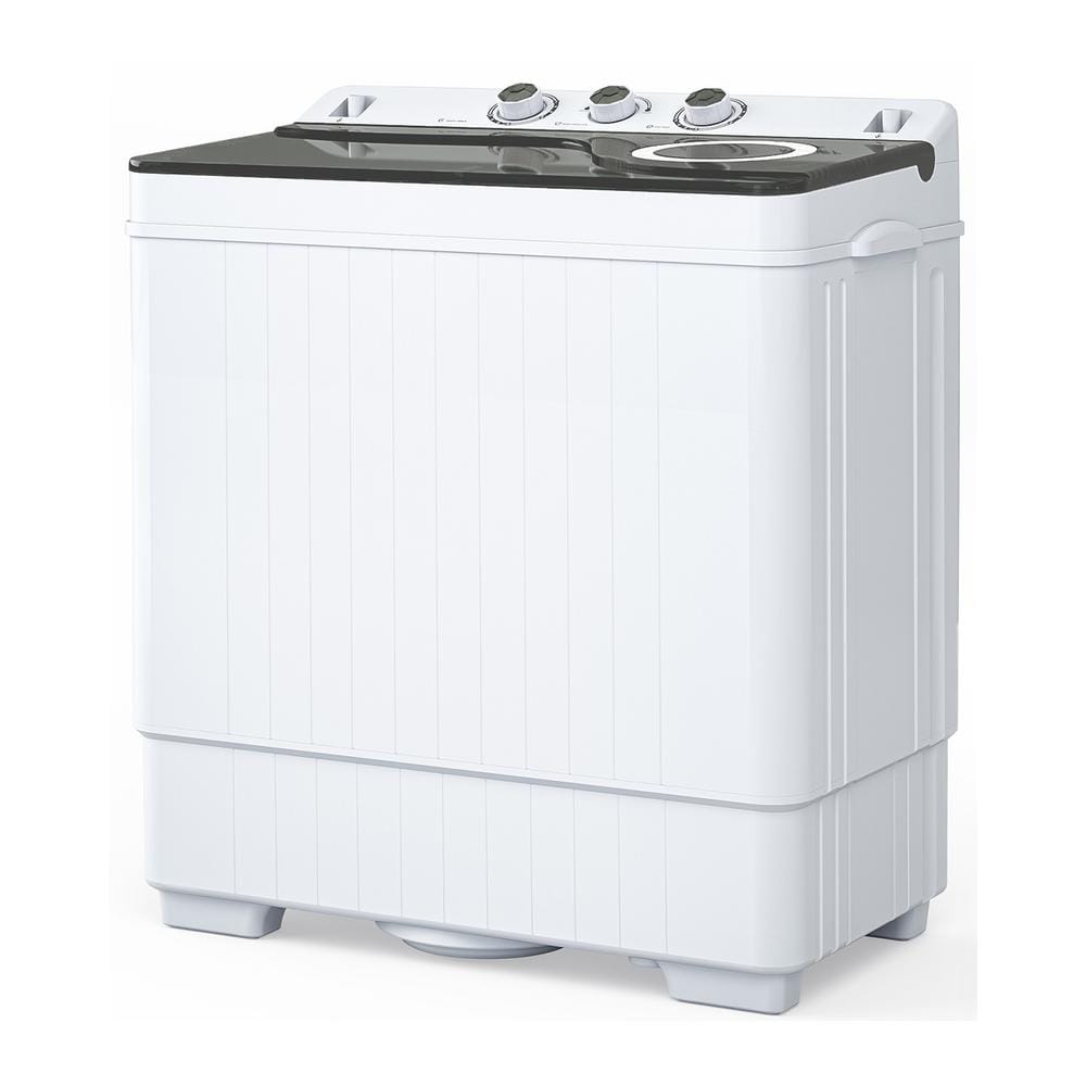 Karl home Portable Compact Mini Twin Tub Washing Machine Drain Pump Spinner Washer