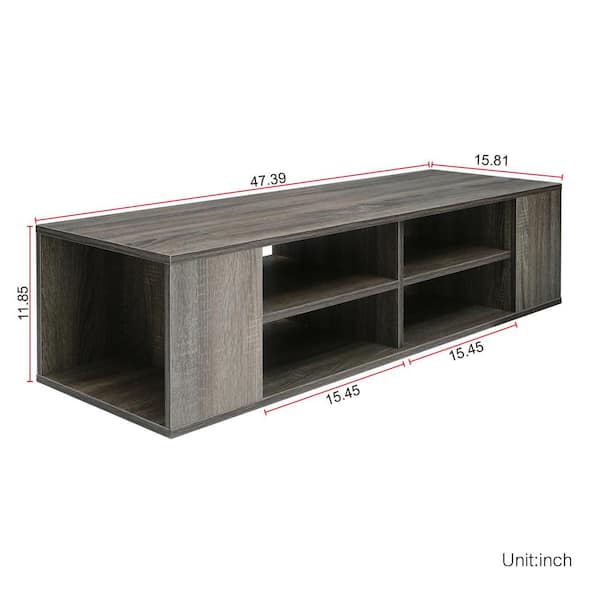 47 In Walnut Tv Stand For Fits Up, Are Floating Shelves In Styled Components
