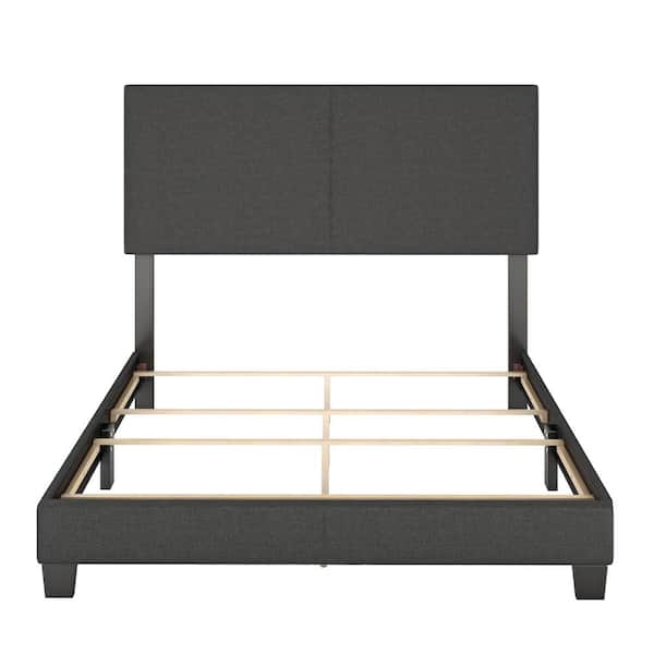Boyd Sleep Milan Upholstered Linen Platform Bed, Twin, Black