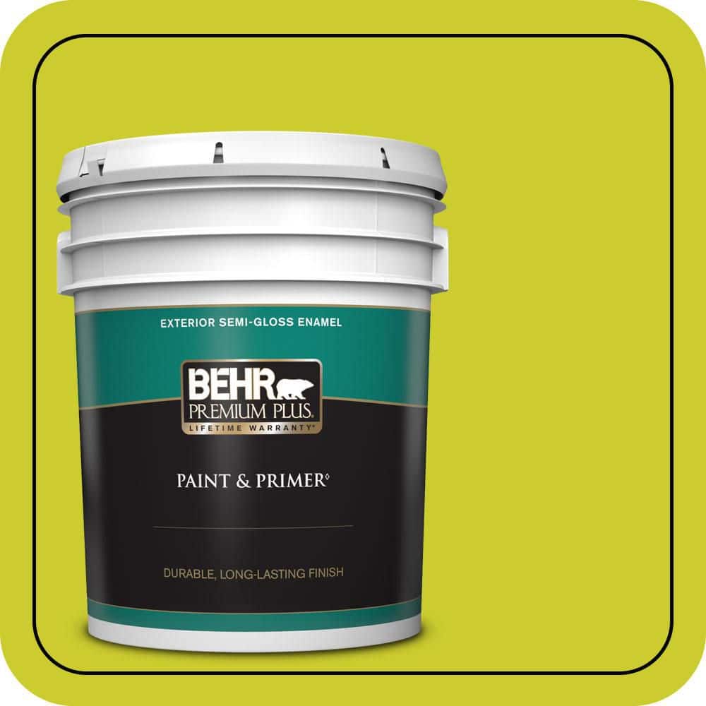 5 gal. #S-G-400 Lime Pop Semi-Gloss Enamel Exterior Paint & Primer price history on PriceWatchPro