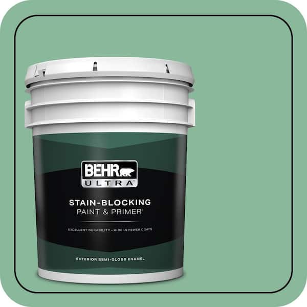 BEHR ULTRA 5 gal. #470D-4 Garden View Semi-Gloss Enamel Exterior Paint & Primer