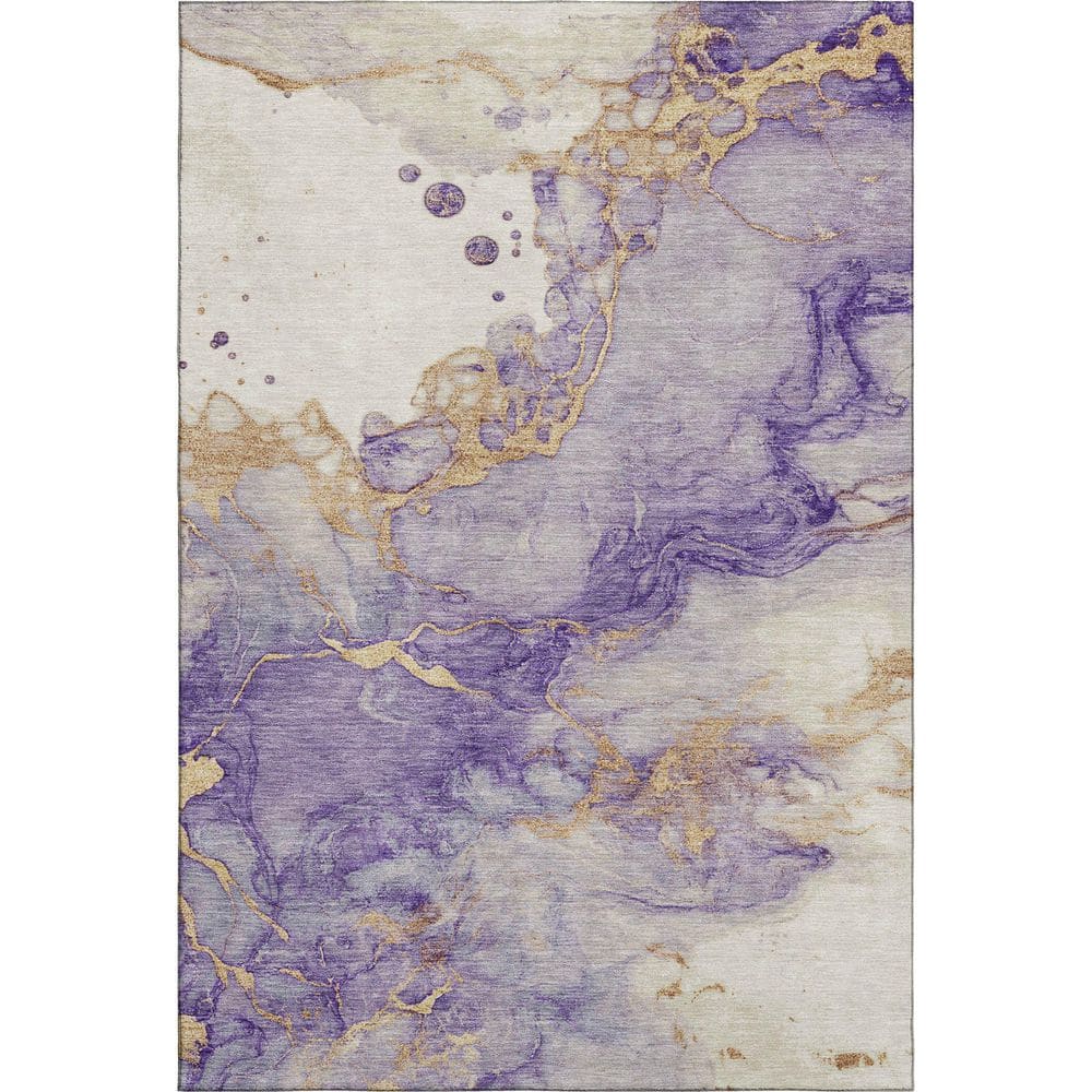 Mayfield Premium Machine Washable Abstract AMF2110 Purple 8 ft. x 10 ft. Area Rug price history on PriceWatchPro