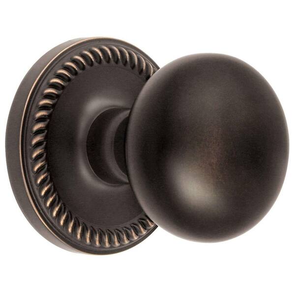 Grandeur Newport Rosette Timeless Bronze with Double Dummy Fifth Avenue Knob
