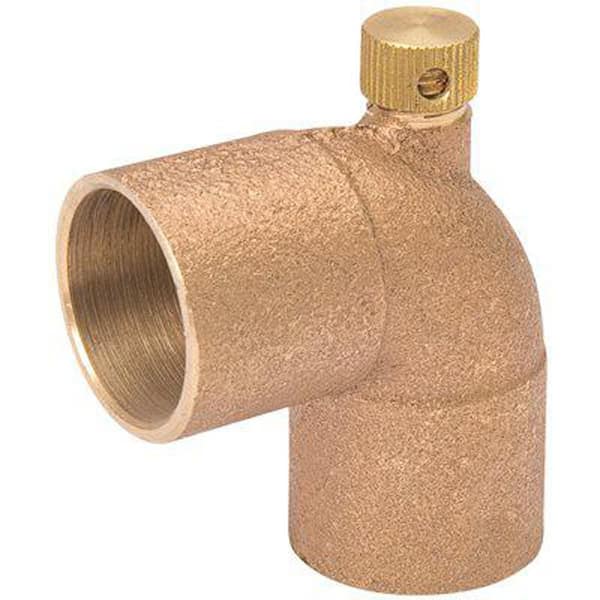 Mueller Streamline 3/4 in. Copper C x C 90 Degree Elbow with Drain A ...