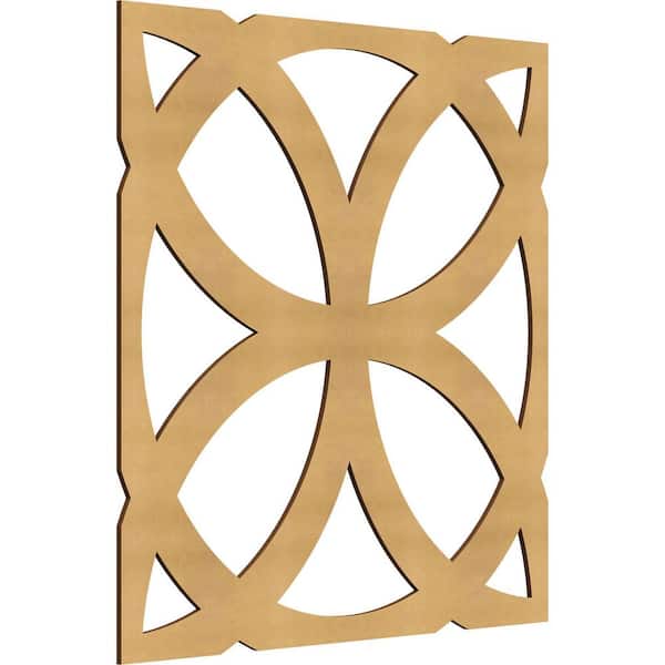 Ekena Millwork 23-3/8 in. x 23-3/8 in. x 1/4 in. Wood MDF Large Daventry Decorative Fretwork Wall Panels (10-Pack)