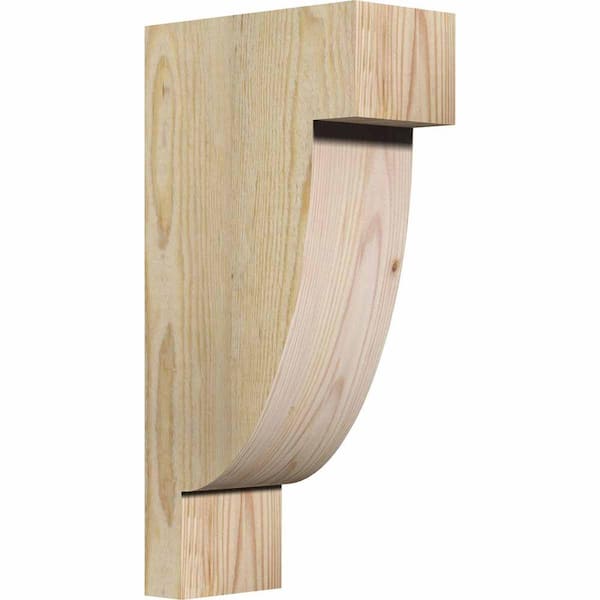 Ekena Millwork 4 in. x 8 in. x 16 in. Douglas Fir Alpine Rough Sawn Corbel