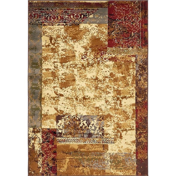 Unique Loom Barista Arusha Beige 4' 0 x 6' 0 Area Rug