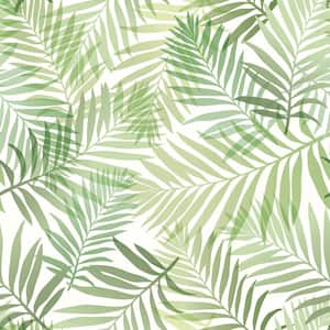 Green Tropical Vibe Vinyl Peel and Stick Matte Wallpaper