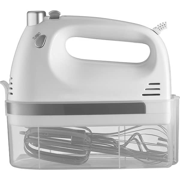SVOPES 5-Speed Electric Hand Mixer,250-Watt Portable Handheld Mixer / Turbo Boost Beaters, Dough Hooks, Whisk and Storage Case