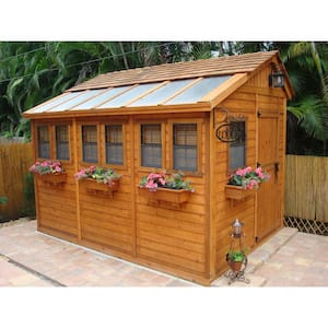 Sunshed 8 ft. x 12 ft. Western Red Cedar Garden Shed