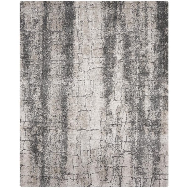 PRIVATE BRAND UNBRANDED Sweet Dreams 8 ft. X 10 ft. Ivory/Charcoal Contemporary Abstract Area Rug
