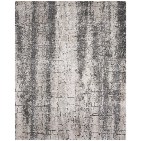 Sweet Dreams 8 ft. X 10 ft. Ivory/Charcoal Contemporary Abstract Area Rug