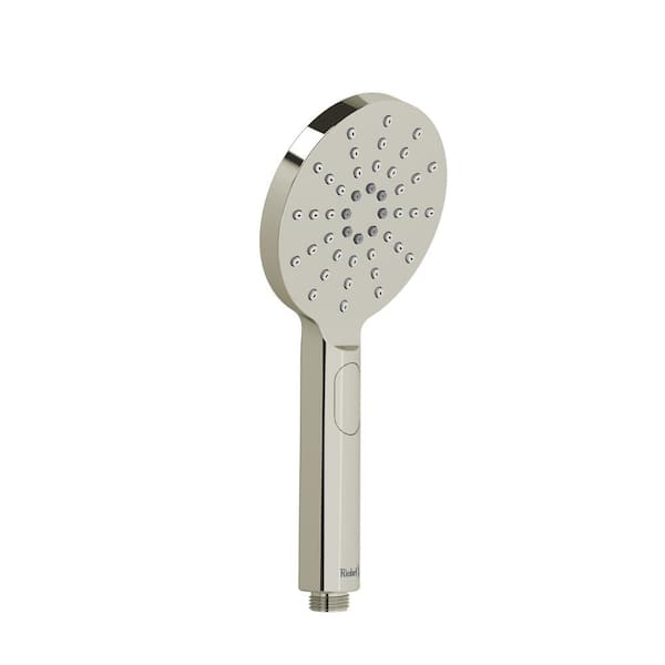 RIOBEL 2-Spray Patterns 4.75 in. Wall Mount Handheld Shower Head in Polished Nickel