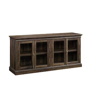 Barrister Lane 70 in. Iron Oak Particle Board TV Stand Fits TVs Up to 80 in. with Storage Doors