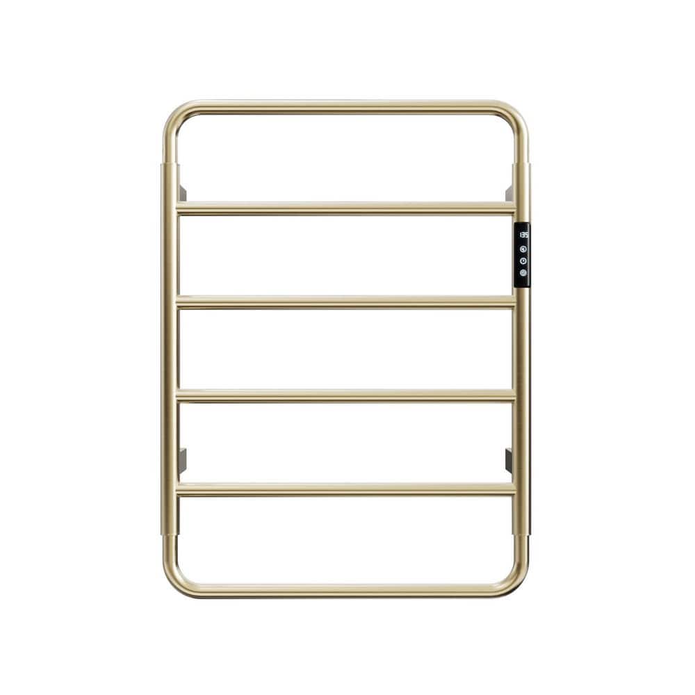 Electric Towel Warmer Wall Mount Heated Towel Rack 6-Bars Plug in Hardwired