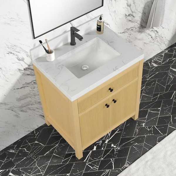 HOMEVY STUDIO Tissa 30 in. W x 22 in. D x 35 in. H Single Sink