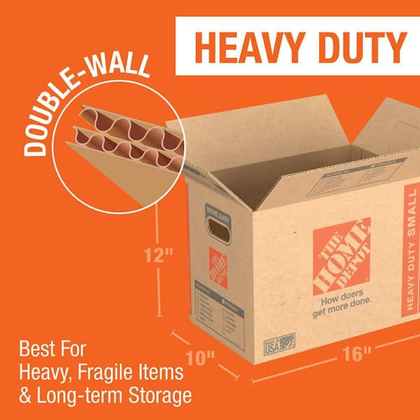 Small Heavy Duty Moving, Shipping, Storage Box with Handles
