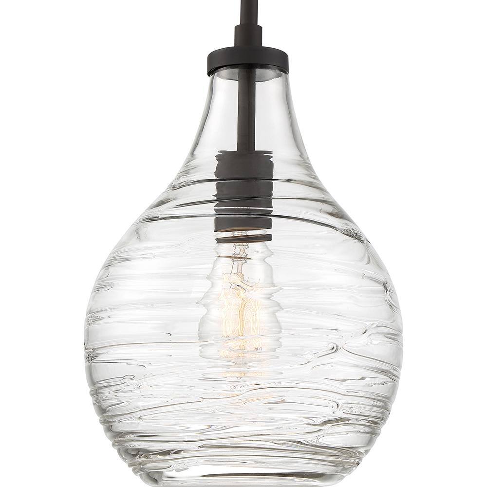 Elegant Genie Mini Pendant Light in Old Bronze with Clear Glass