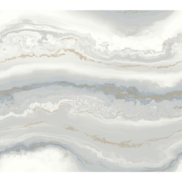 Aviva Stanoff Shifting Sands Slate Blue Peel and Stick Wallpaper