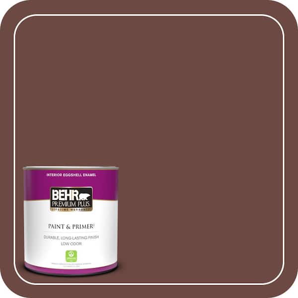 BEHR PREMIUM PLUS 1 qt. #190F-7 Mayan Red Eggshell Enamel Low Odor Interior Paint & Primer