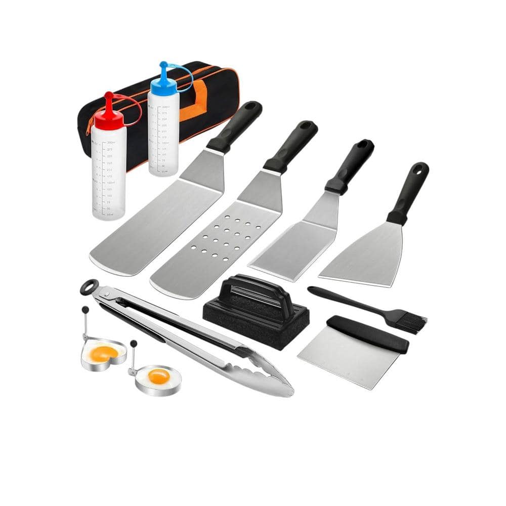 Outdoor Flat Top Griddle grill Island Accessories Kit with Enlarged Spatulas and Scraper in Black price history on PriceWatchPro