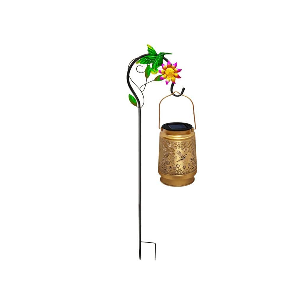 Solar Lantern Outdoor Decor, Metal Hanging Solar Lights Outside Decoration, Garden Stake price history on PriceWatchPro